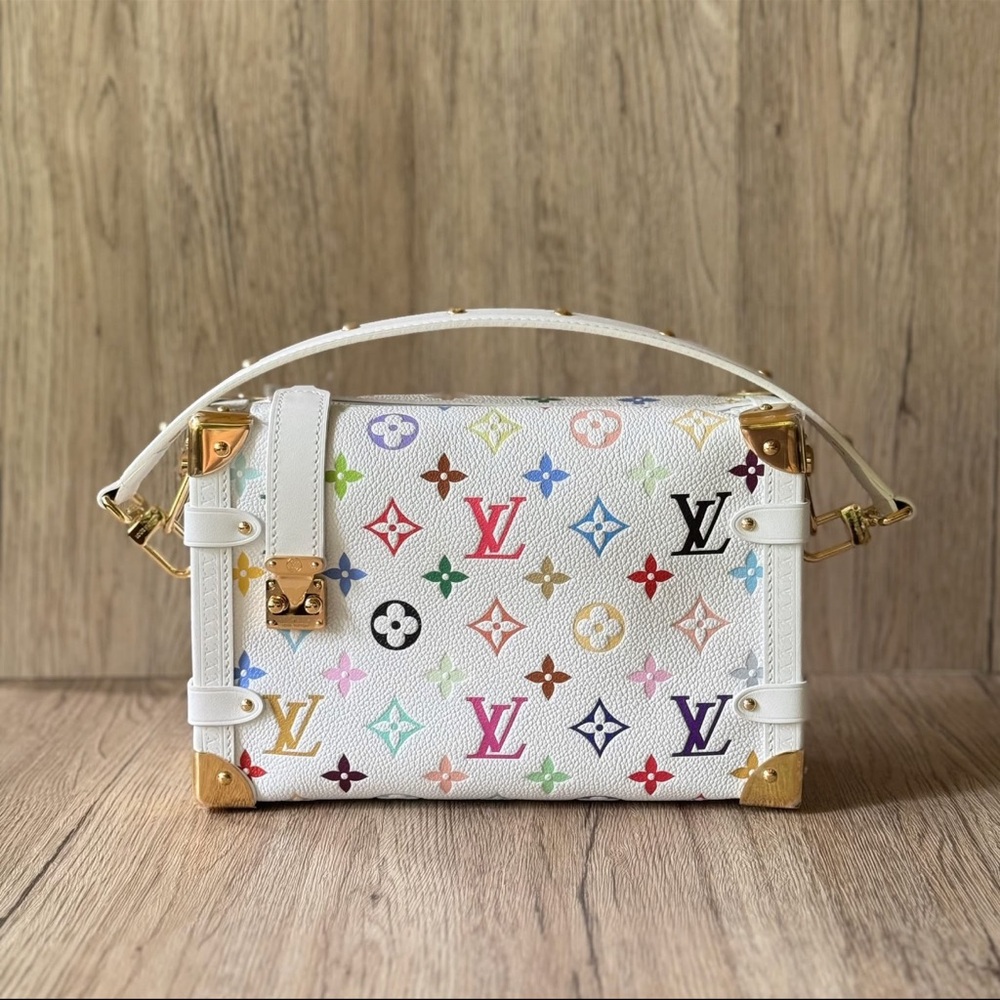 Louis Vuitton TMx LV SOLD OUT White Side Trunk with Multicolor Monogram